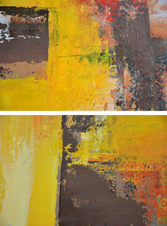 Hand Painted Acrylic Painting,Vertical Palette Knife Contemporary Art,Big Painting,Yellow,Red,Purple,Grey.etc
